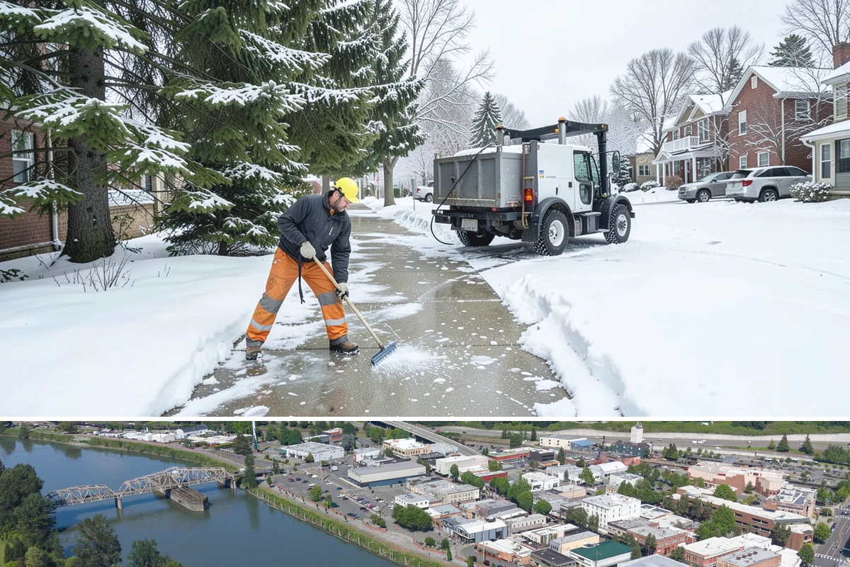 Slush Removal in Mount Vernon, Skagit County, WA - Slush removal is most frequent from November through February whenever snow falls onto pavement warm enough to partly melt it.