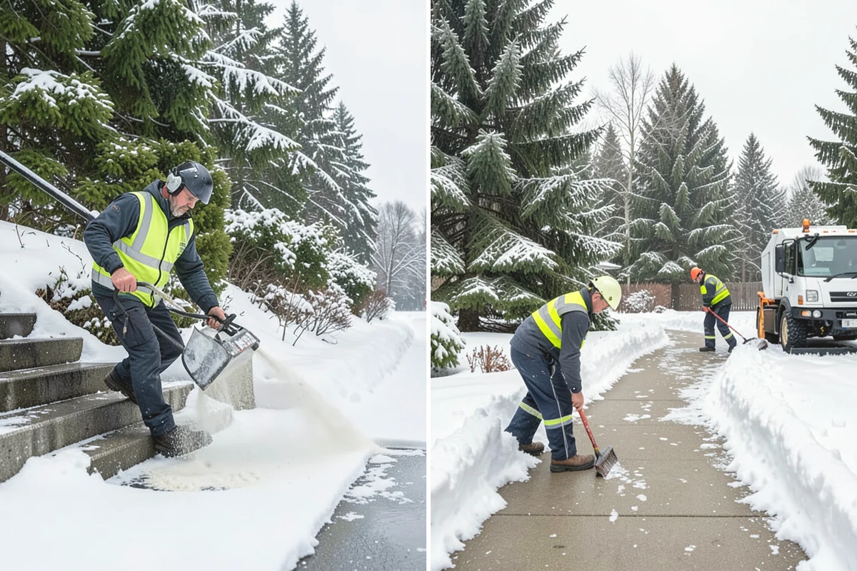 Slush Removal in Mountlake Terrace, Snohomish County, WA - Push and scrape slush from drive lanes and walkways