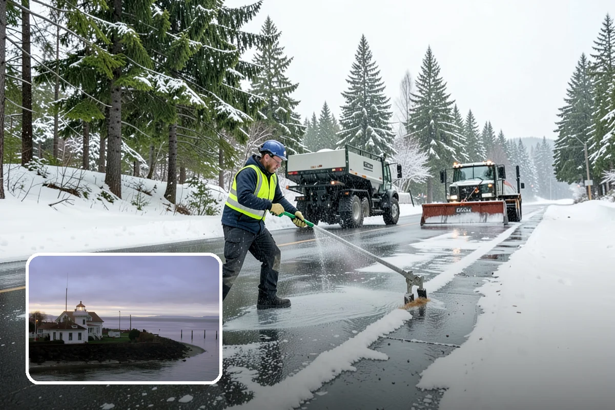 Slush Removal in Mukilteo, Snohomish County, WA - Removal of waterlogged slush before it tracks indoors or refreezes