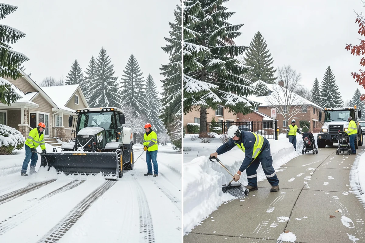 Slush Removal in Mukilteo, Snohomish County, WA - Push and scrape slush from drive lanes and walkways