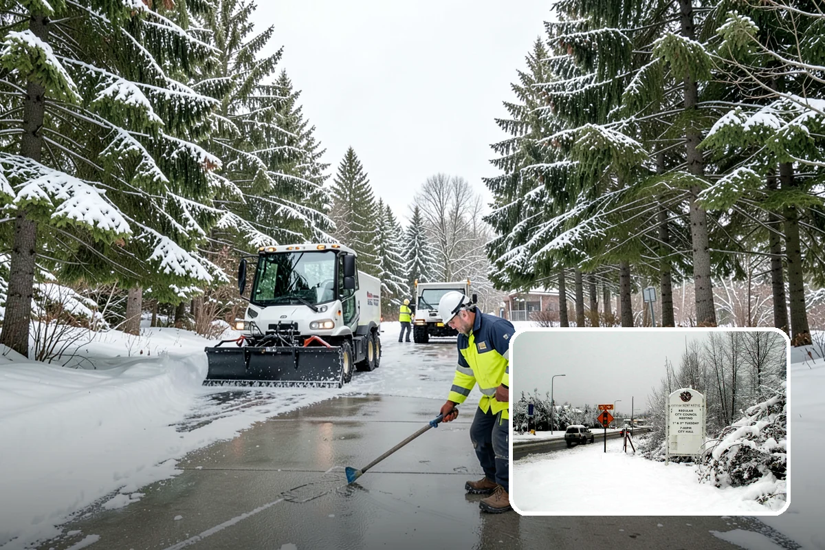 Slush Removal in Newcastle, King County, WA - Removal of waterlogged slush before it tracks indoors or refreezes