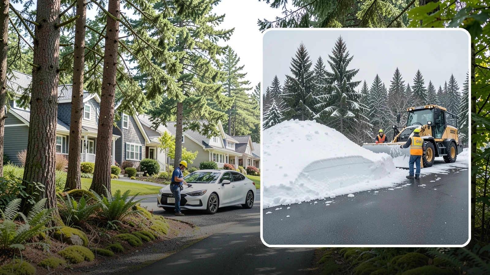 Slush Removal in Normandy Park, King County, WA - We remove the messy slush that forms when Western Washington snow meets our marginal freezing temperatures.