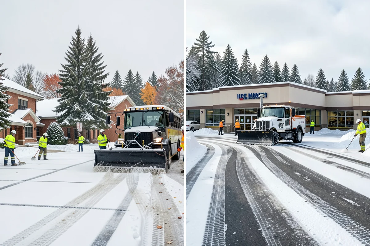Slush Removal in Normandy Park, King County, WA - Push and scrape slush from drive lanes and walkways