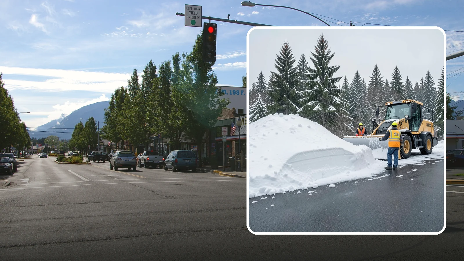 Slush Removal in North Bend, King County, WA - We remove the messy slush that forms when Western Washington snow meets our marginal freezing temperatures.