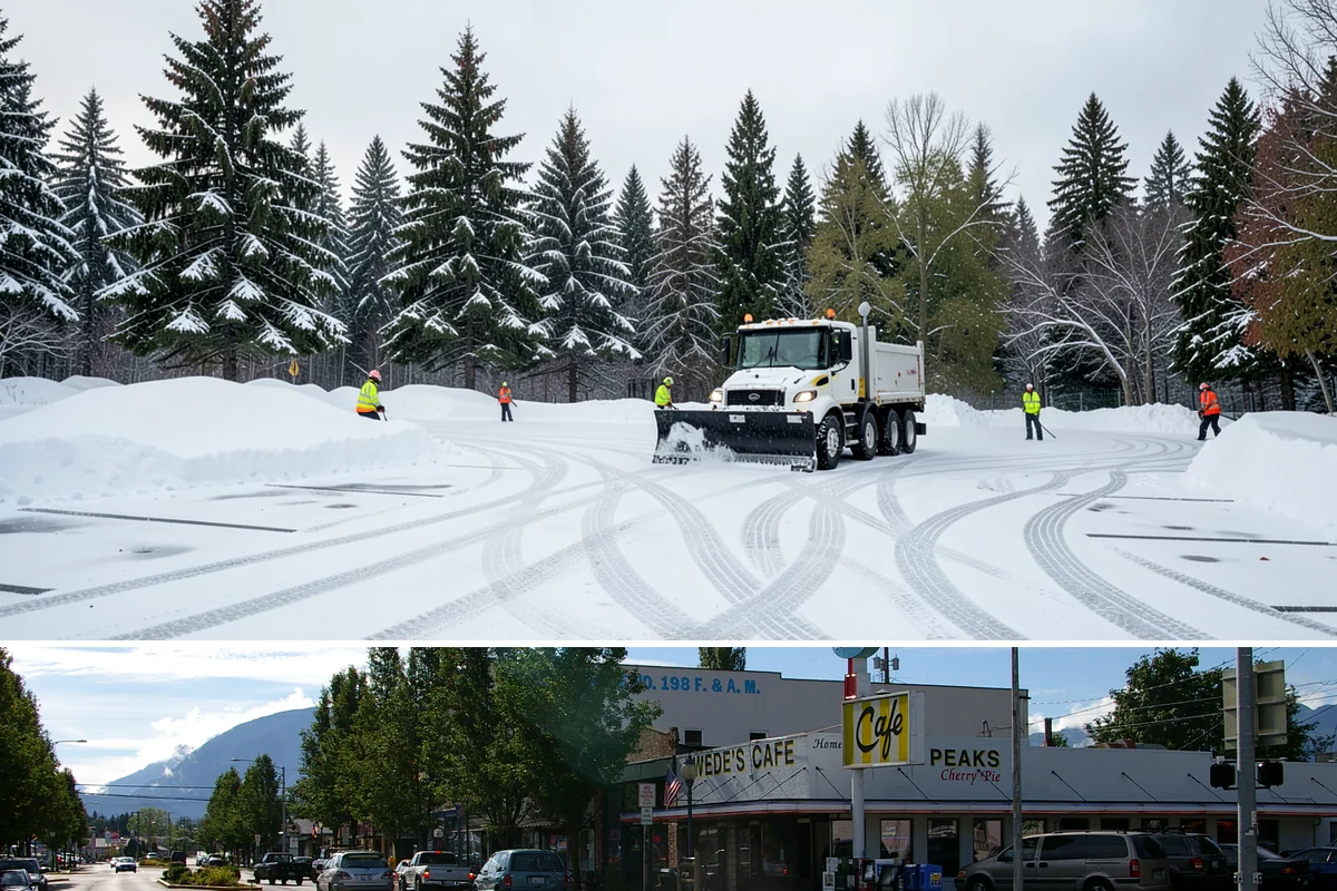 Slush Removal in North Bend, King County, WA - Slush removal is most frequent from November through February whenever snow falls onto pavement warm enough to partly melt it.