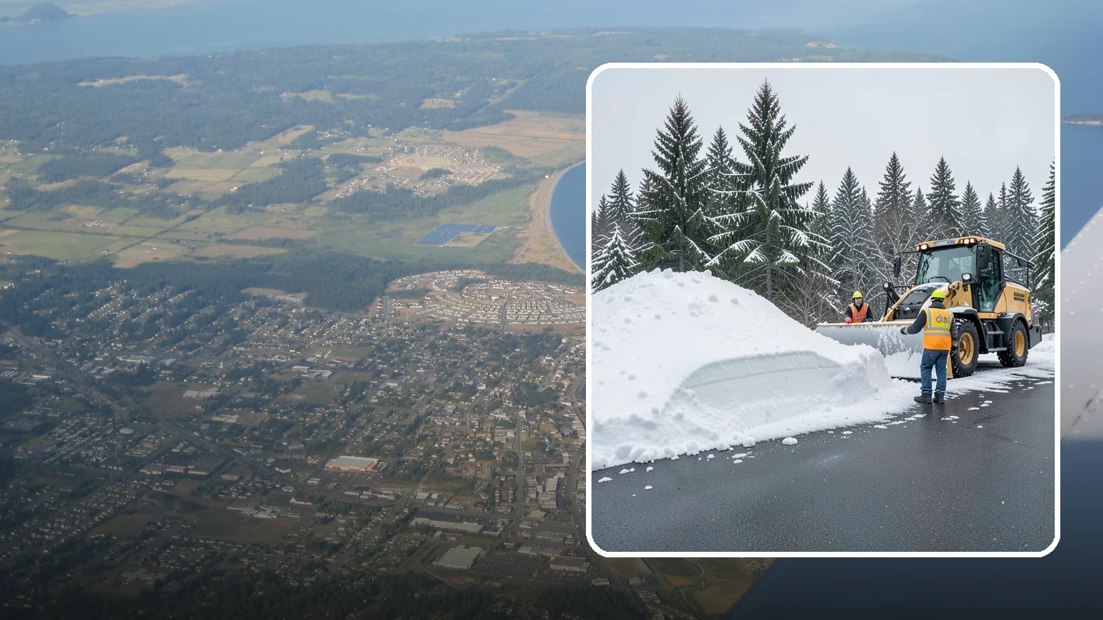 Slush Removal in Oak Harbor, Island County, WA - We remove the messy slush that forms when Western Washington snow meets our marginal freezing temperatures.