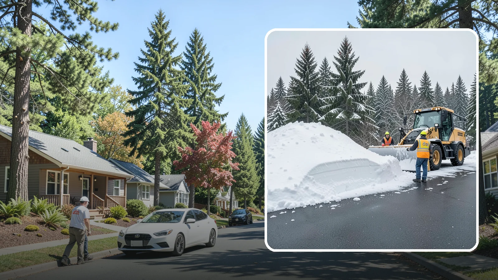 Slush Removal in Orting, Pierce County, WA - We remove the messy slush that forms when Western Washington snow meets our marginal freezing temperatures.