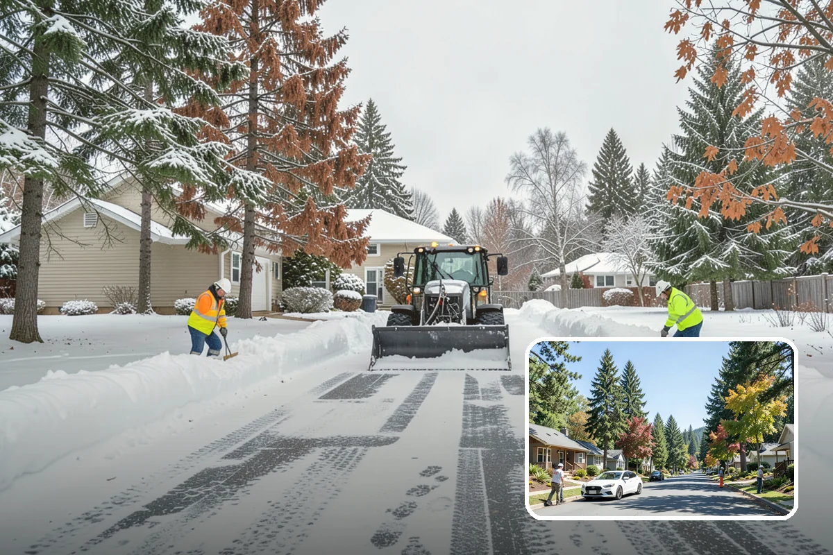 Slush Removal in Orting, Pierce County, WA - Removal of waterlogged slush before it tracks indoors or refreezes