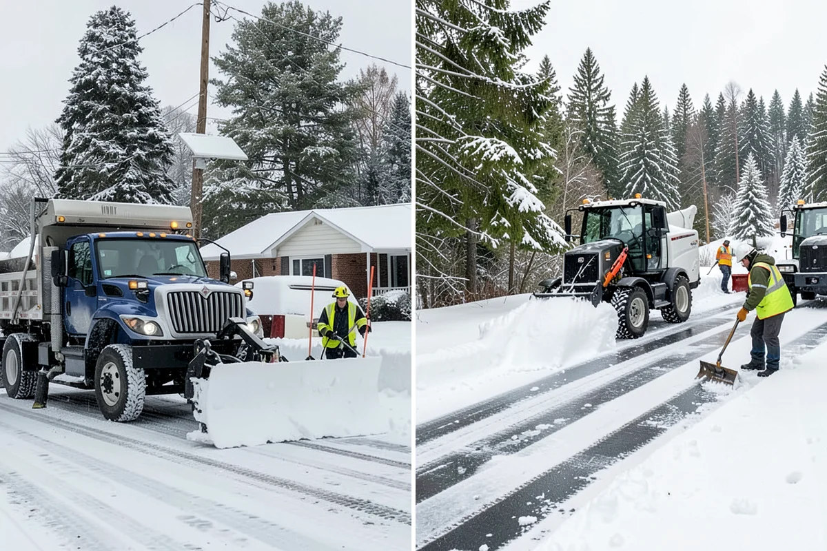 Slush Removal in Pacific, King County, WA - Push and scrape slush from drive lanes and walkways