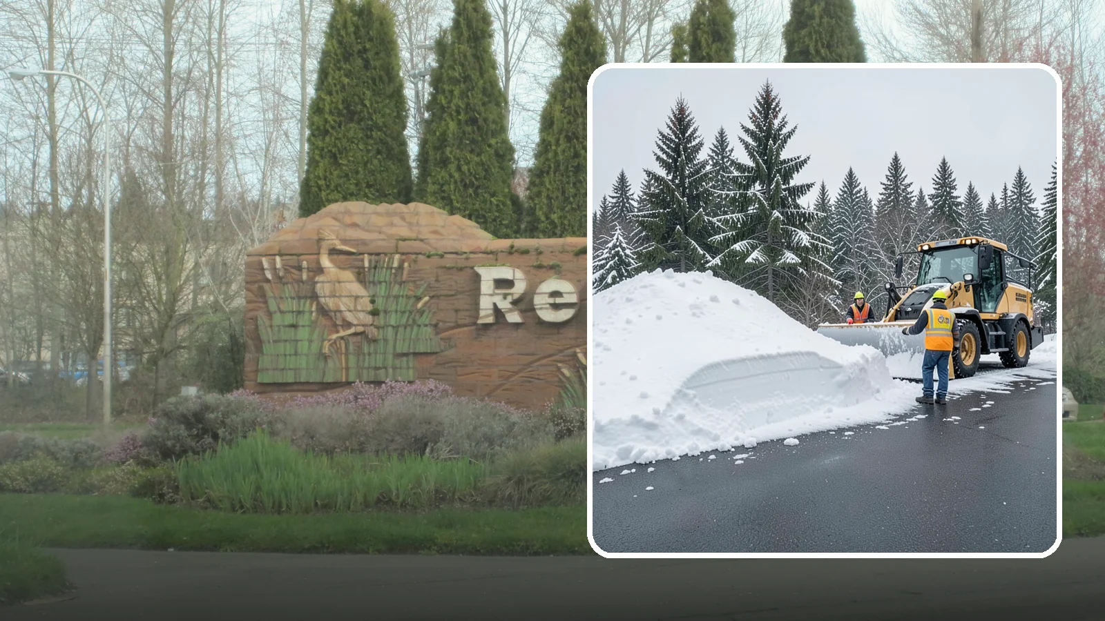 Slush Removal in Renton, King County, WA - We remove the messy slush that forms when Western Washington snow meets our marginal freezing temperatures.