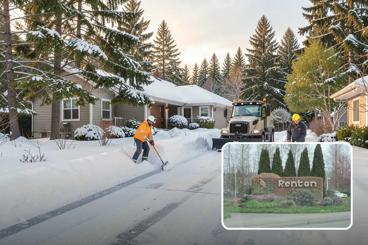 Slush Removal in Renton, King County, WA - Removal of waterlogged slush before it tracks indoors or refreezes