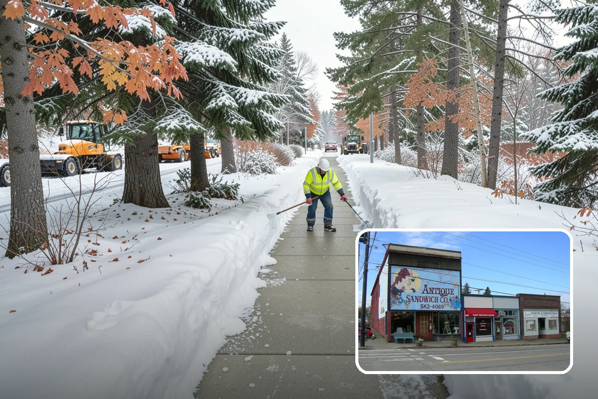 Slush Removal in Ruston, Pierce County, WA - Removal of waterlogged slush before it tracks indoors or refreezes