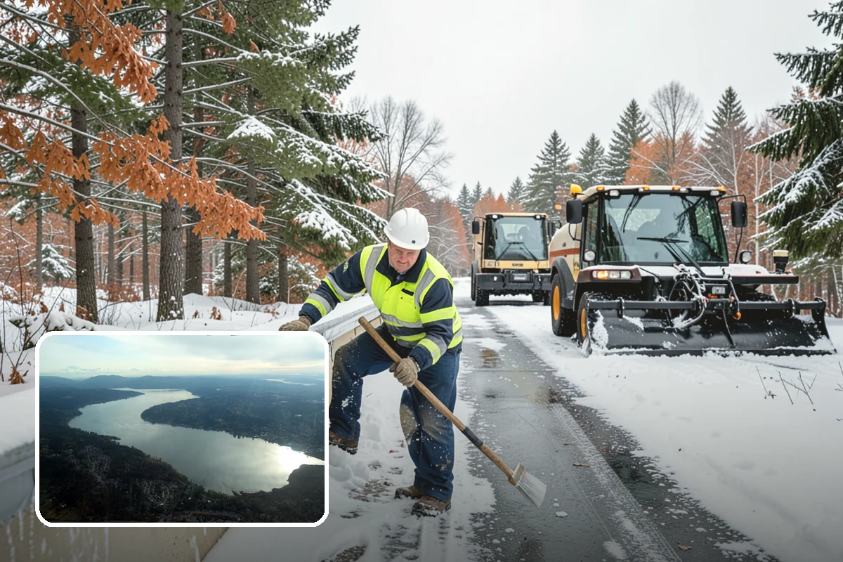 Slush Removal in Sammamish, King County, WA - Removal of waterlogged slush before it tracks indoors or refreezes