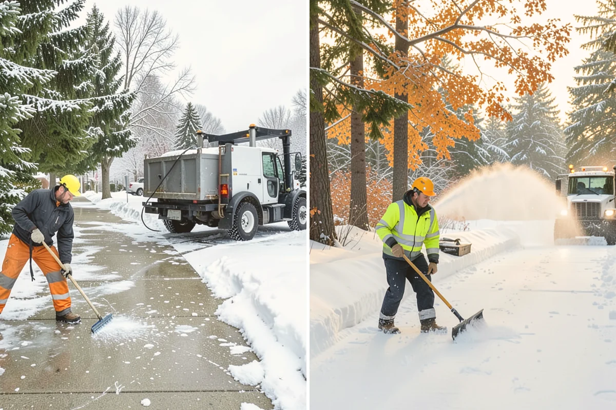 Slush Removal in Sammamish, King County, WA - Push and scrape slush from drive lanes and walkways