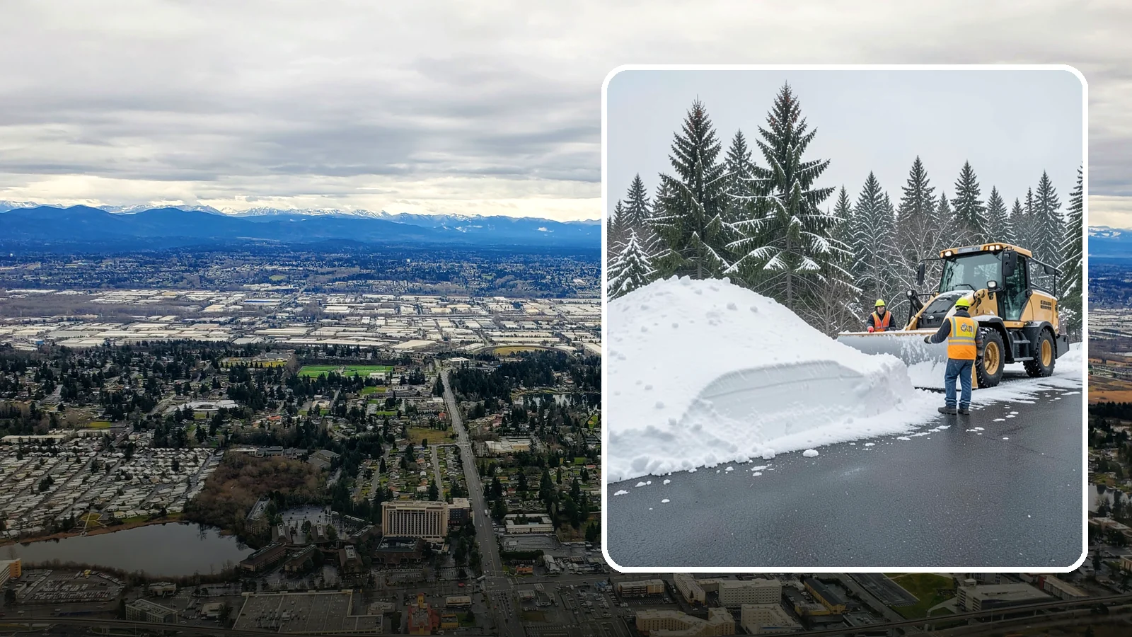 Slush Removal in SeaTac, King County, WA - We remove the messy slush that forms when Western Washington snow meets our marginal freezing temperatures.