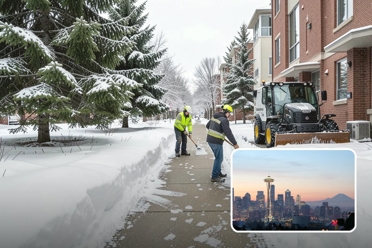 Slush Removal in Seattle, King County, WA - Removal of waterlogged slush before it tracks indoors or refreezes