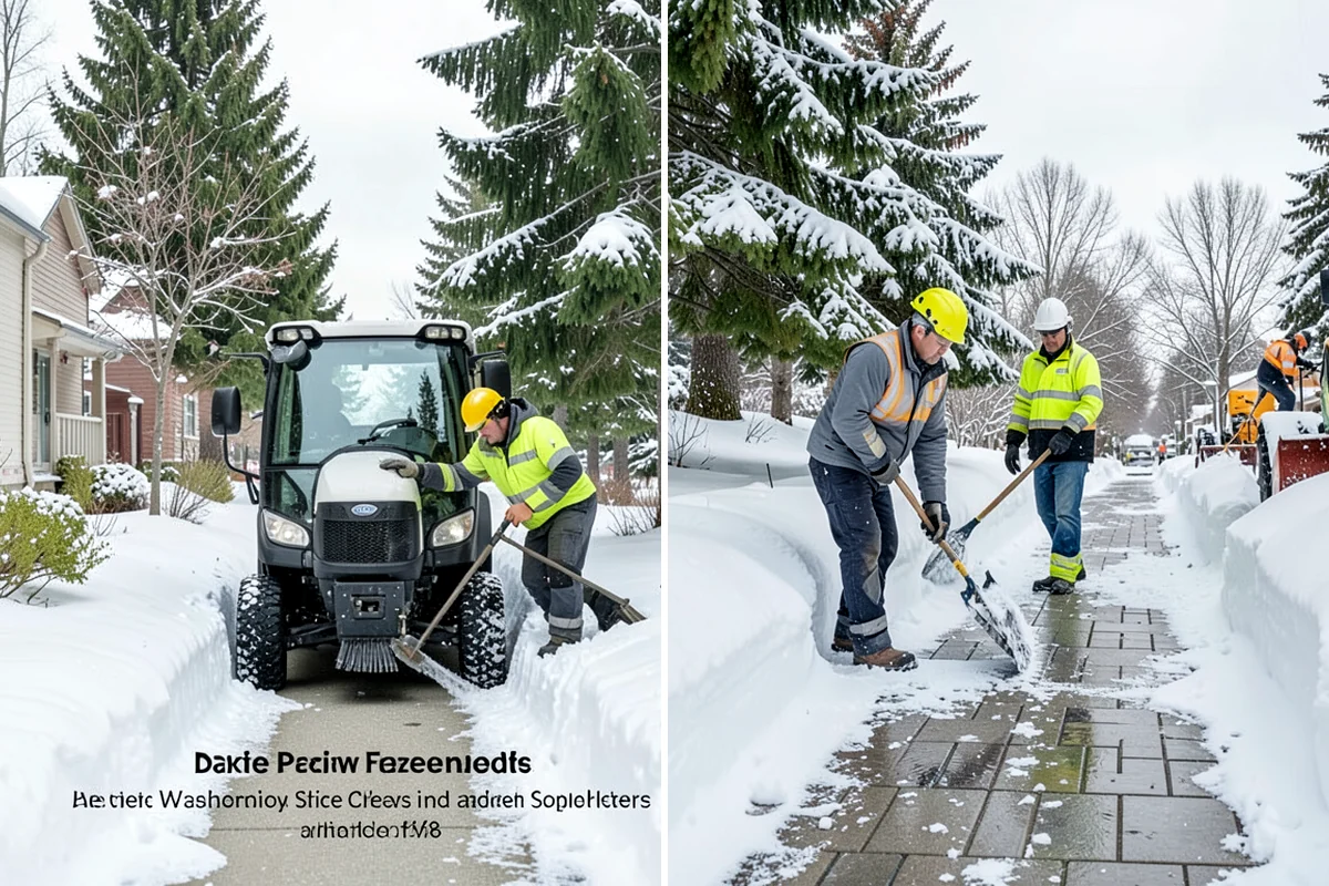 Slush Removal in Seattle, King County, WA - Push and scrape slush from drive lanes and walkways