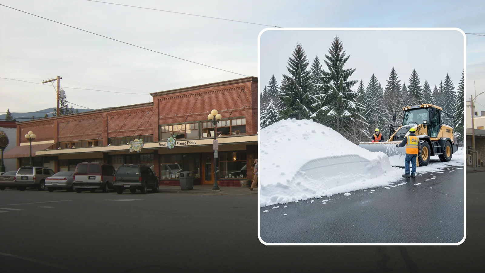 Slush Removal in Sedro-Woolley, Skagit County, WA - We remove the messy slush that forms when Western Washington snow meets our marginal freezing temperatures.