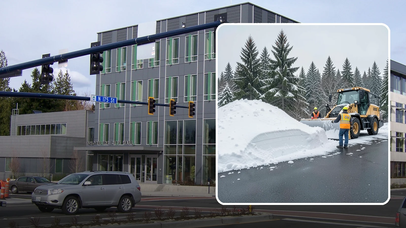 Slush Removal in Shoreline, King County, WA - We remove the messy slush that forms when Western Washington snow meets our marginal freezing temperatures.