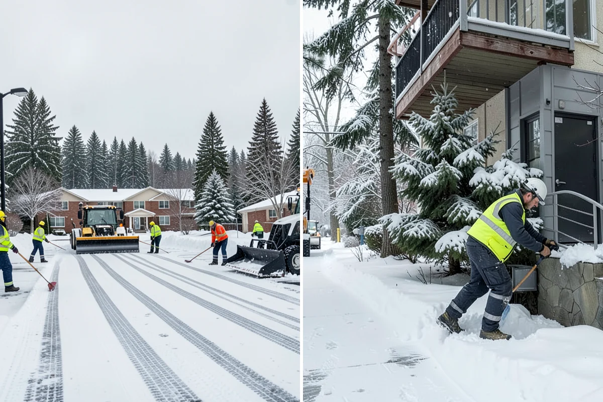 Slush Removal in Shoreline, King County, WA - Push and scrape slush from drive lanes and walkways
