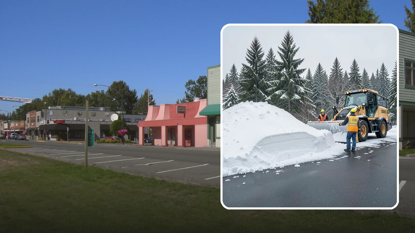 Slush Removal in Snoqualmie, King County, WA - We remove the messy slush that forms when Western Washington snow meets our marginal freezing temperatures.