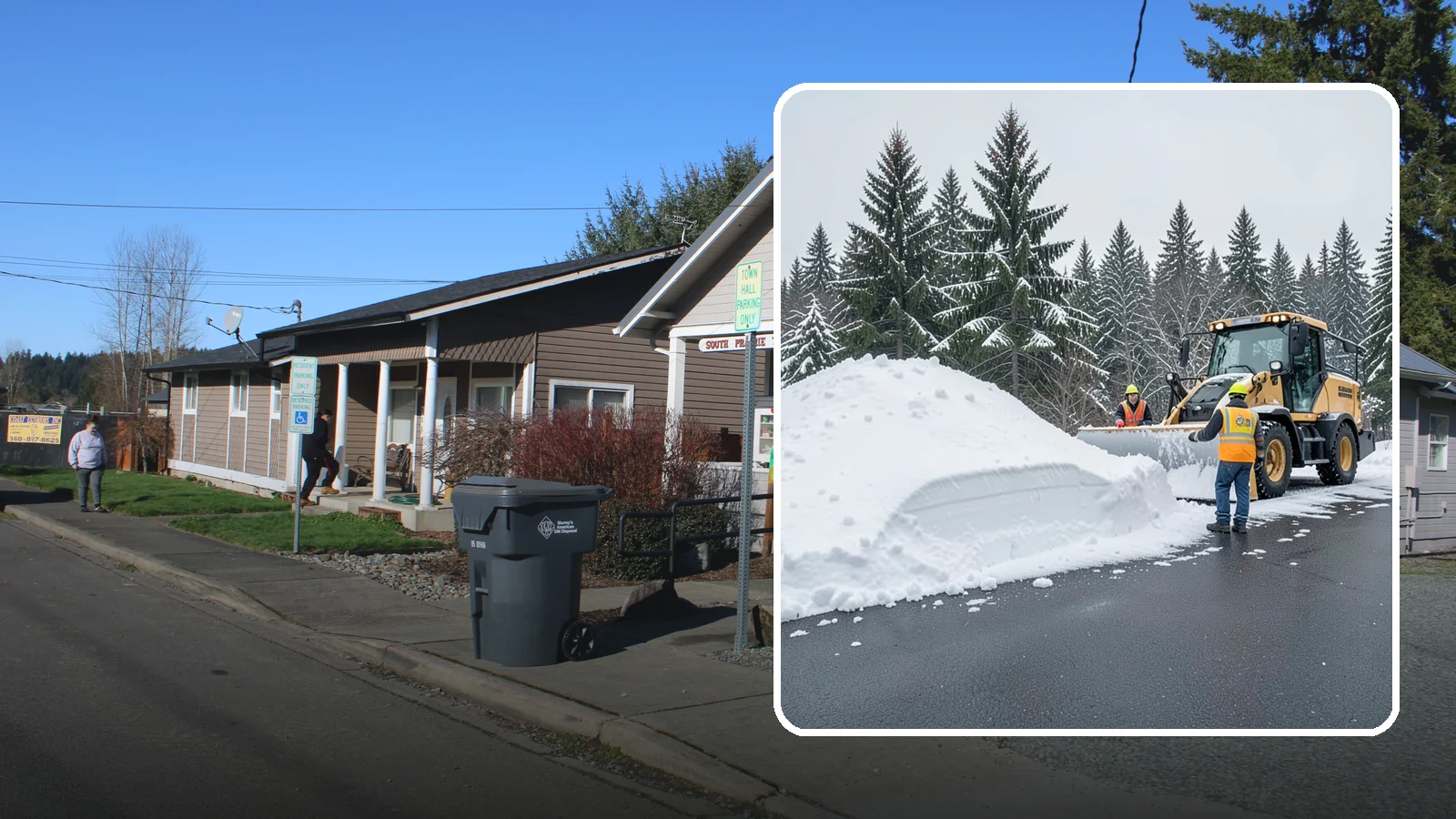 Slush Removal in South Prairie, Pierce County, WA - We remove the messy slush that forms when Western Washington snow meets our marginal freezing temperatures.