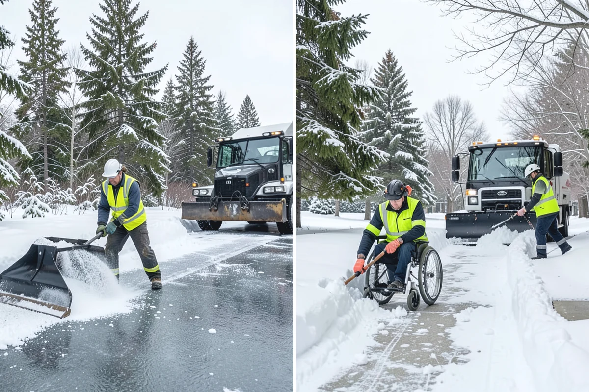 Slush Removal in South Prairie, Pierce County, WA - Push and scrape slush from drive lanes and walkways