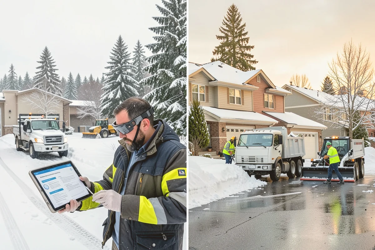 Slush Removal in Stanwood, Snohomish County, WA - Push and scrape slush from drive lanes and walkways