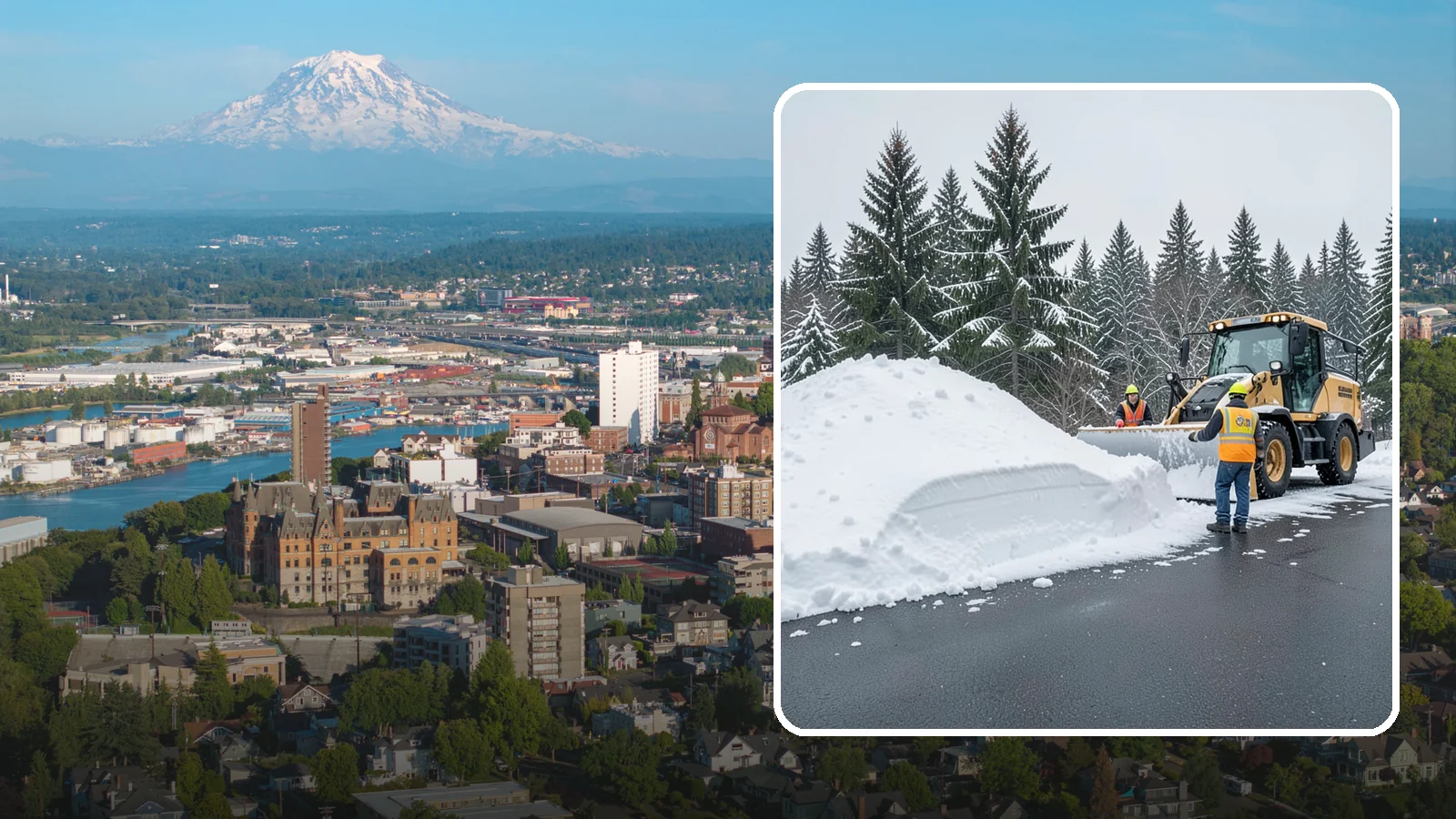 Slush Removal in Tacoma, Pierce County, WA - We remove the messy slush that forms when Western Washington snow meets our marginal freezing temperatures.