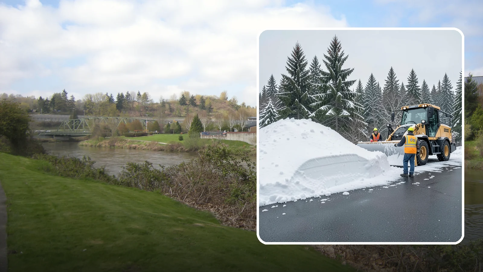 Slush Removal in Tukwila, King County, WA - We remove the messy slush that forms when Western Washington snow meets our marginal freezing temperatures.