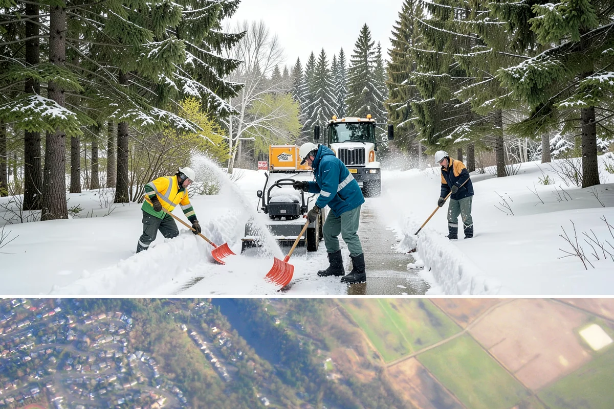 Snow Berm Removal in Algona, King County, WA - Snow berm removal is needed later in winter once repeated plowing has compacted edge piles into hardened ridges.