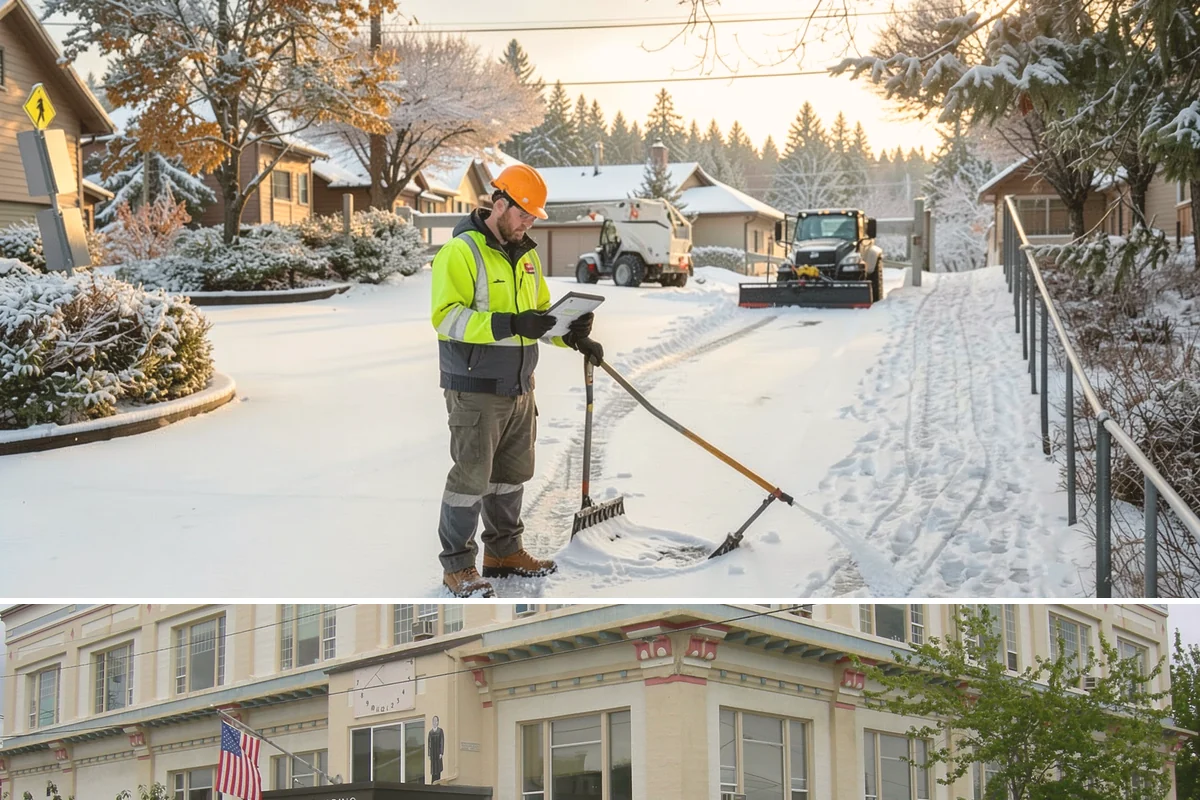 Snow Berm Removal in Anacortes, Skagit County, WA - Snow berm removal is needed later in winter once repeated plowing has compacted edge piles into hardened ridges.