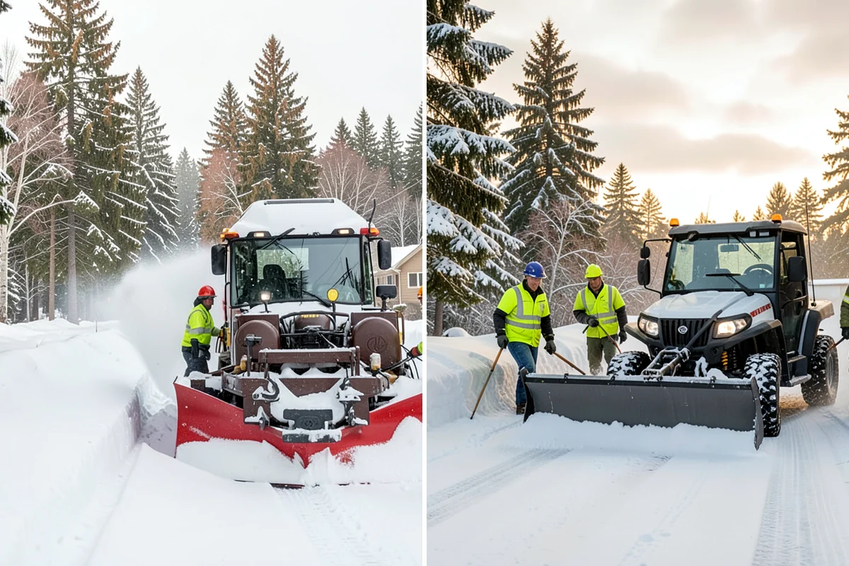 Snow Berm Removal in Arlington, Snohomish County, WA - Identify hardened berms along edges and curbs