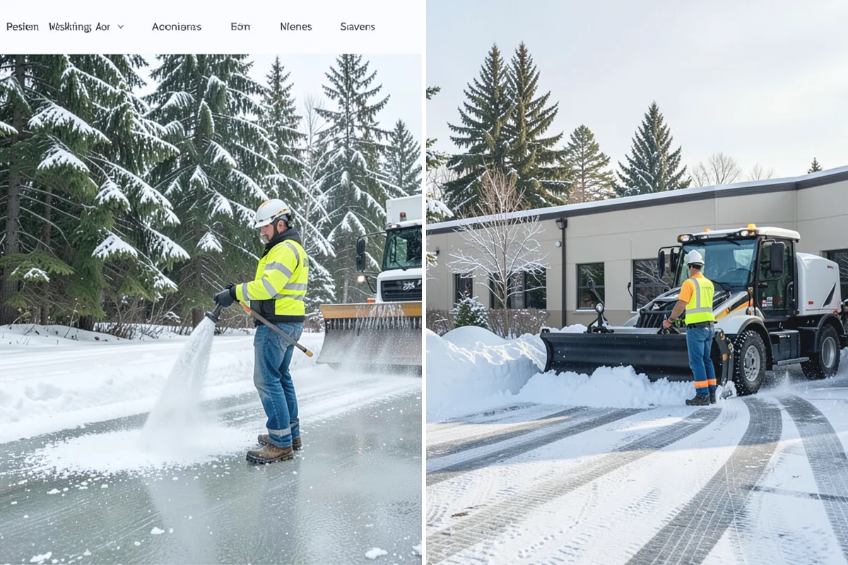 Snow Berm Removal in Auburn, King County, WA - Identify hardened berms along edges and curbs
