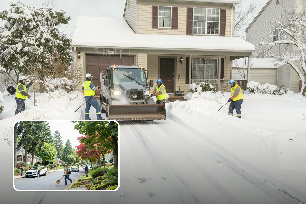 Snow Berm Removal in Beaux Arts Village, King County, WA - Restores parking and curb access blocked by berms