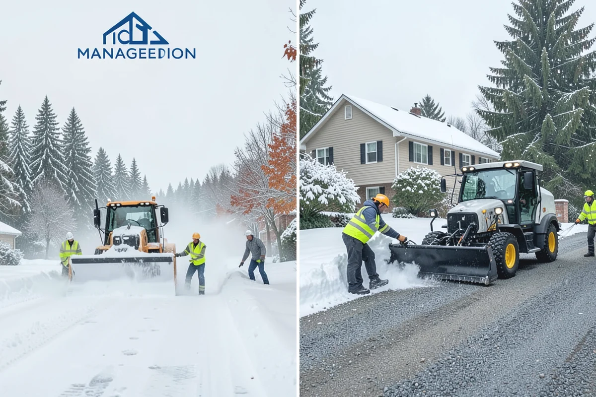 Snow Berm Removal in Beaux Arts Village, King County, WA - Identify hardened berms along edges and curbs