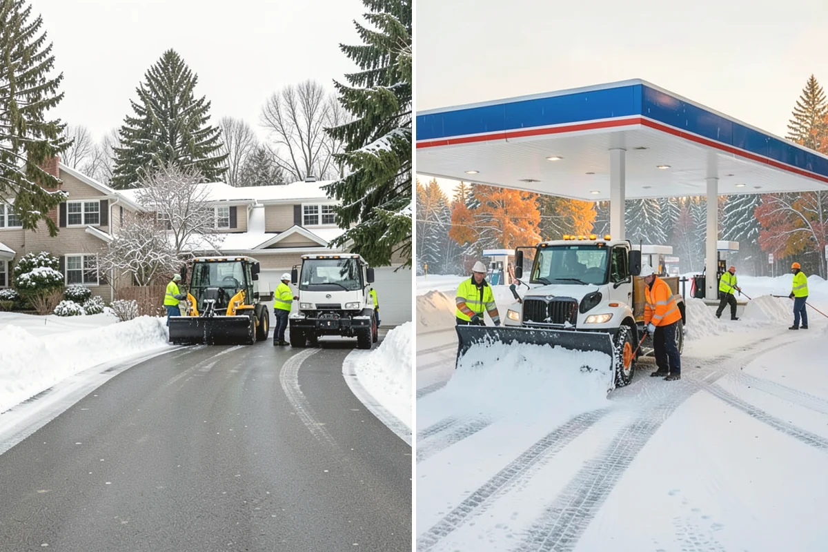 Snow Berm Removal in Black Diamond, King County, WA - Identify hardened berms along edges and curbs