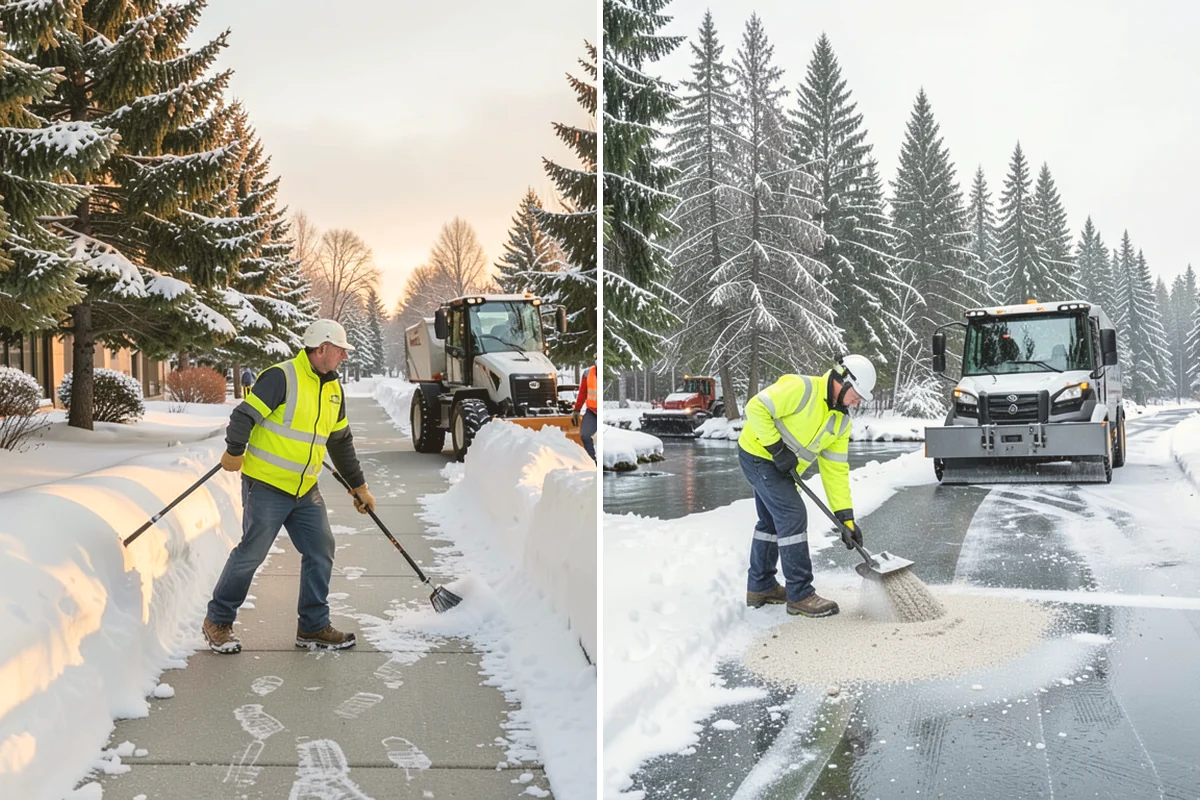 Snow Berm Removal in Bothell, King County, WA - Identify hardened berms along edges and curbs