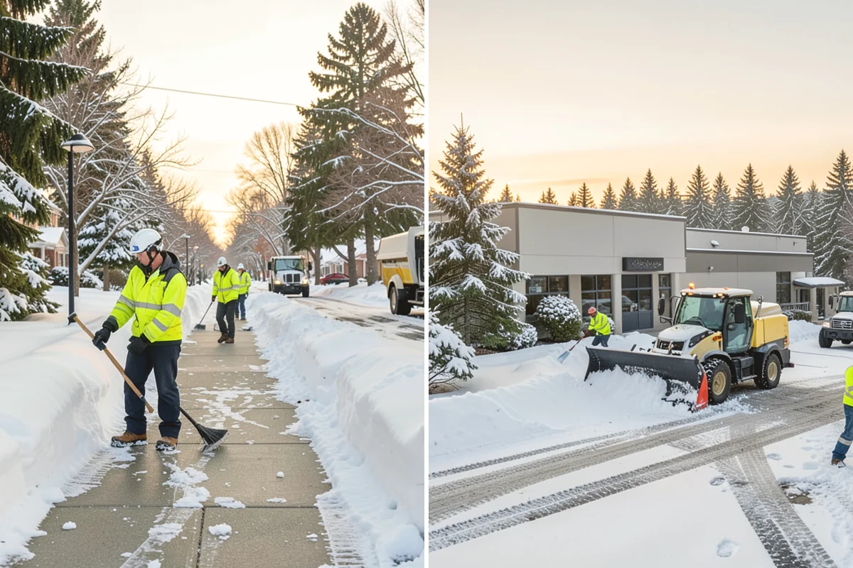 Snow Berm Removal in Burien, King County, WA - Identify hardened berms along edges and curbs