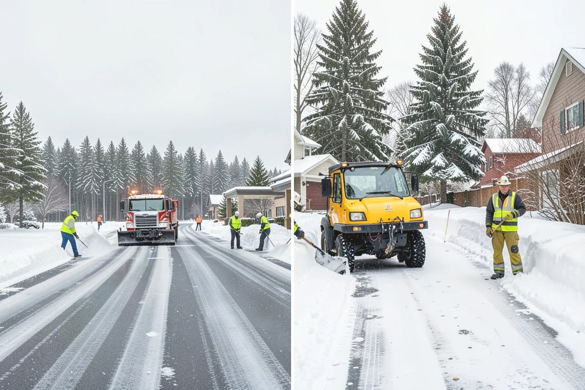 Snow Berm Removal in Carnation, King County, WA - Identify hardened berms along edges and curbs
