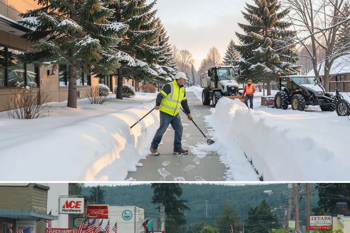 Snow Berm Removal in Carnation, King County, WA - Snow berm removal is needed later in winter once repeated plowing has compacted edge piles into hardened ridges.