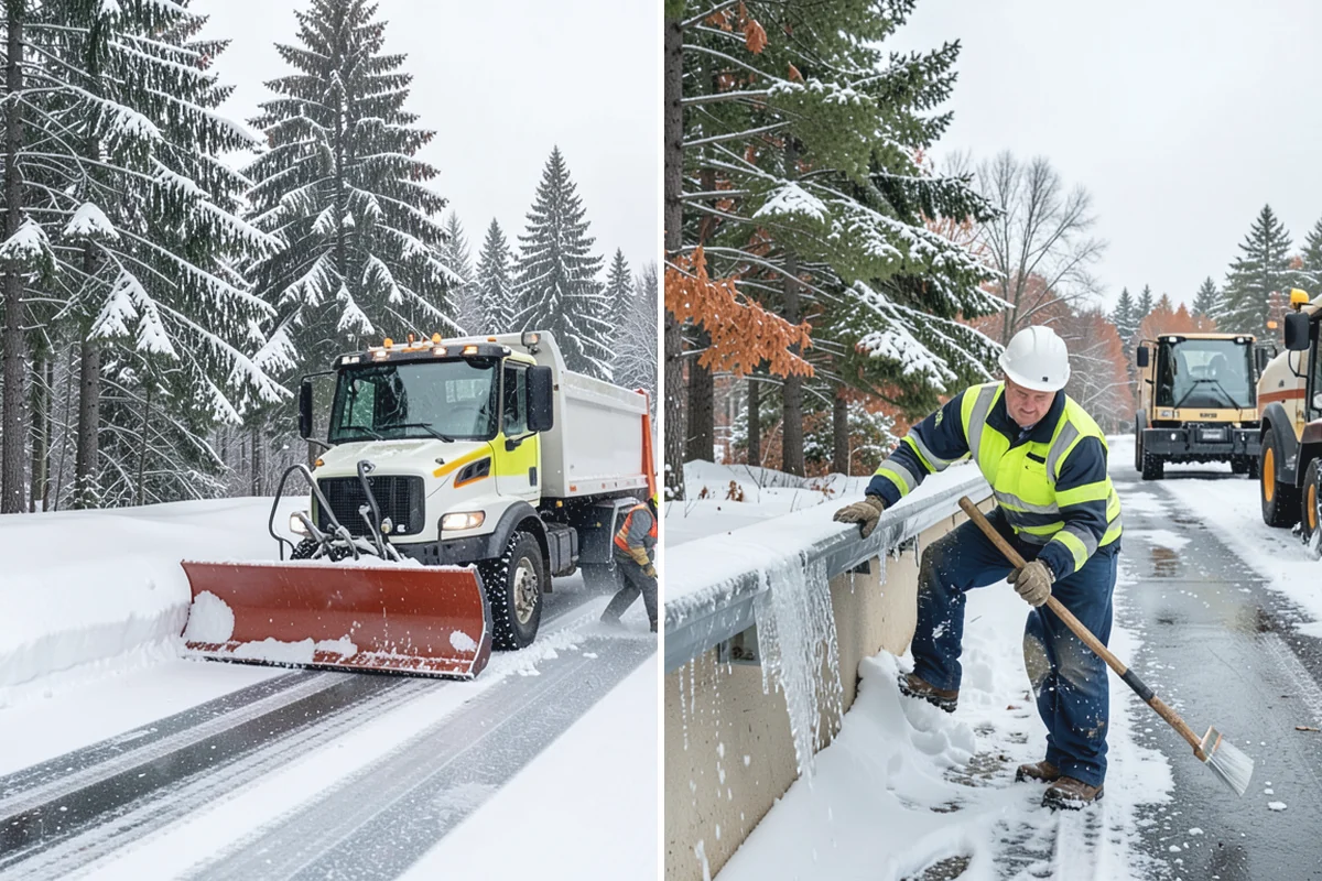 Snow Berm Removal in Coupeville, Island County, WA - Identify hardened berms along edges and curbs