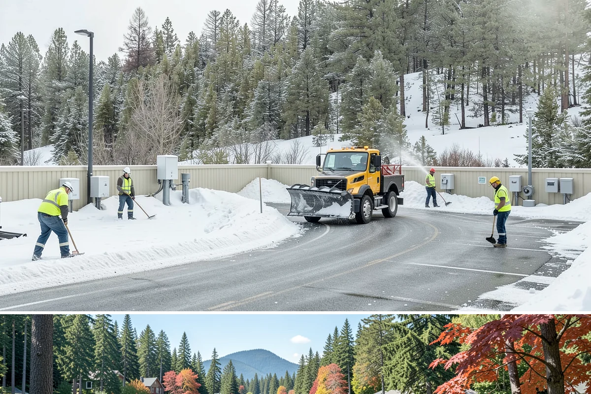 Snow Berm Removal in Covington, King County, WA - Snow berm removal is needed later in winter once repeated plowing has compacted edge piles into hardened ridges.