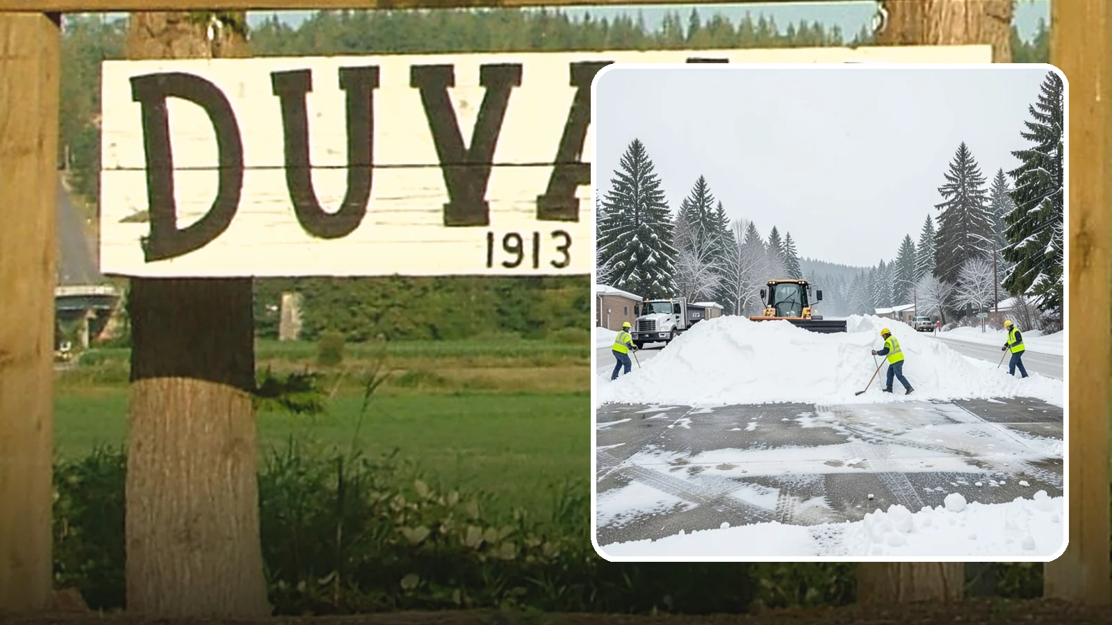 Snow Berm Removal in Duvall, King County, WA - We remove the hard snow berms left along lot edges, curbs, and entrances by repeated plowing.