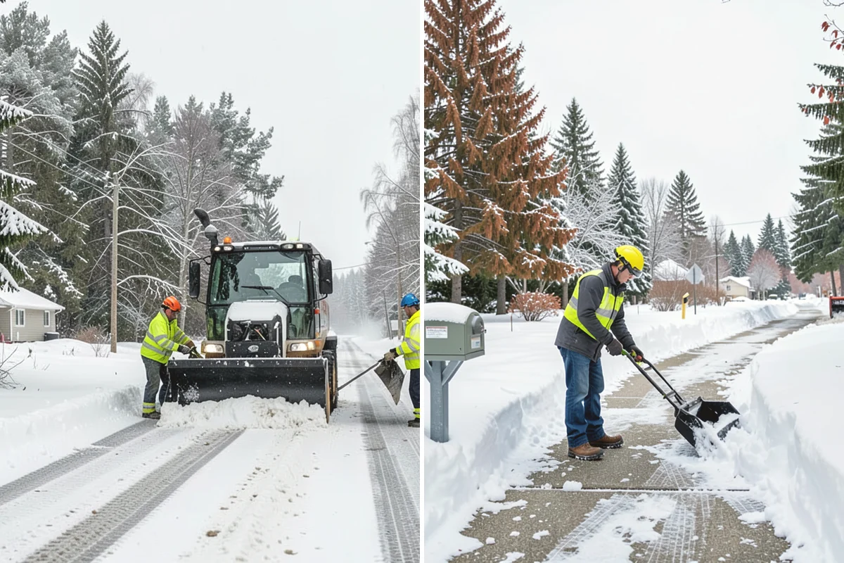 Snow Berm Removal in Duvall, King County, WA - Identify hardened berms along edges and curbs