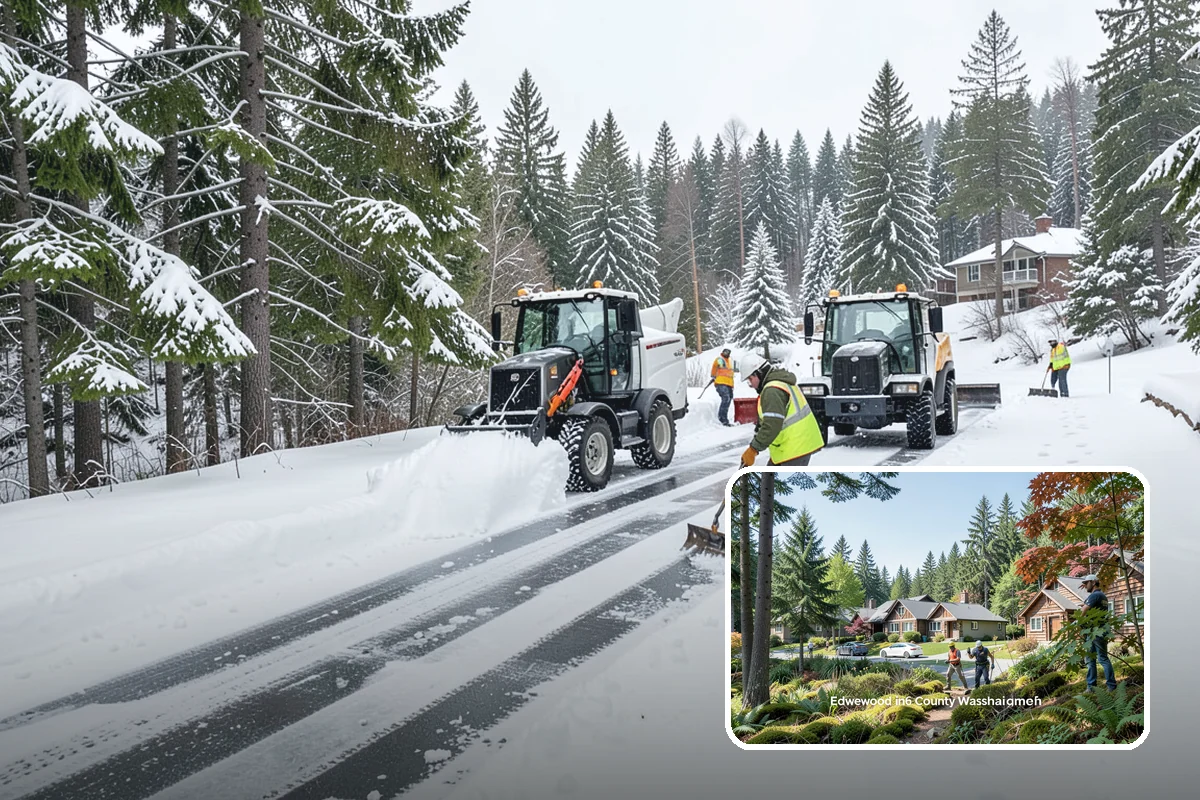 Snow Berm Removal in Edgewood, Pierce County, WA - Restores parking and curb access blocked by berms