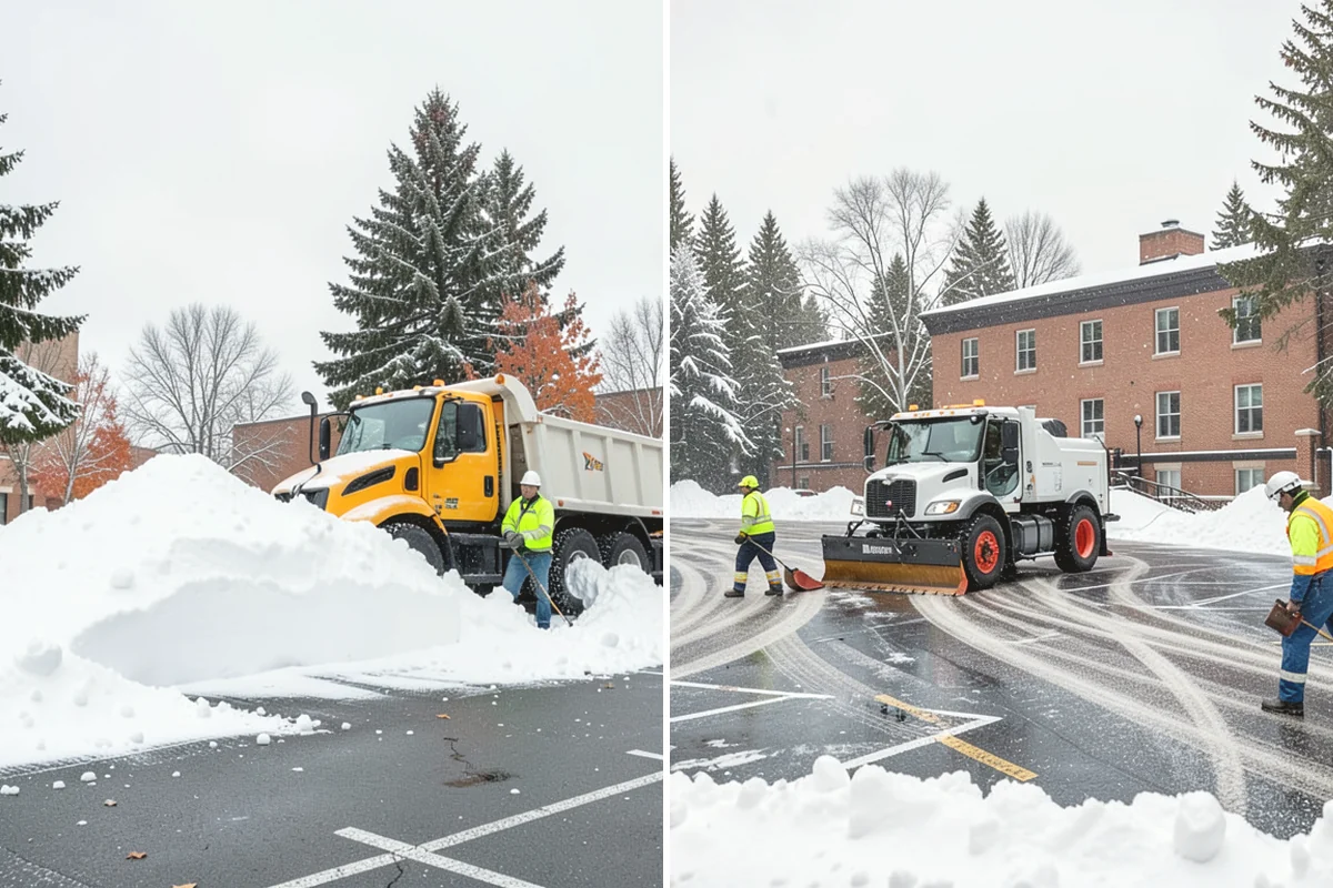Snow Berm Removal in Edgewood, Pierce County, WA - Identify hardened berms along edges and curbs