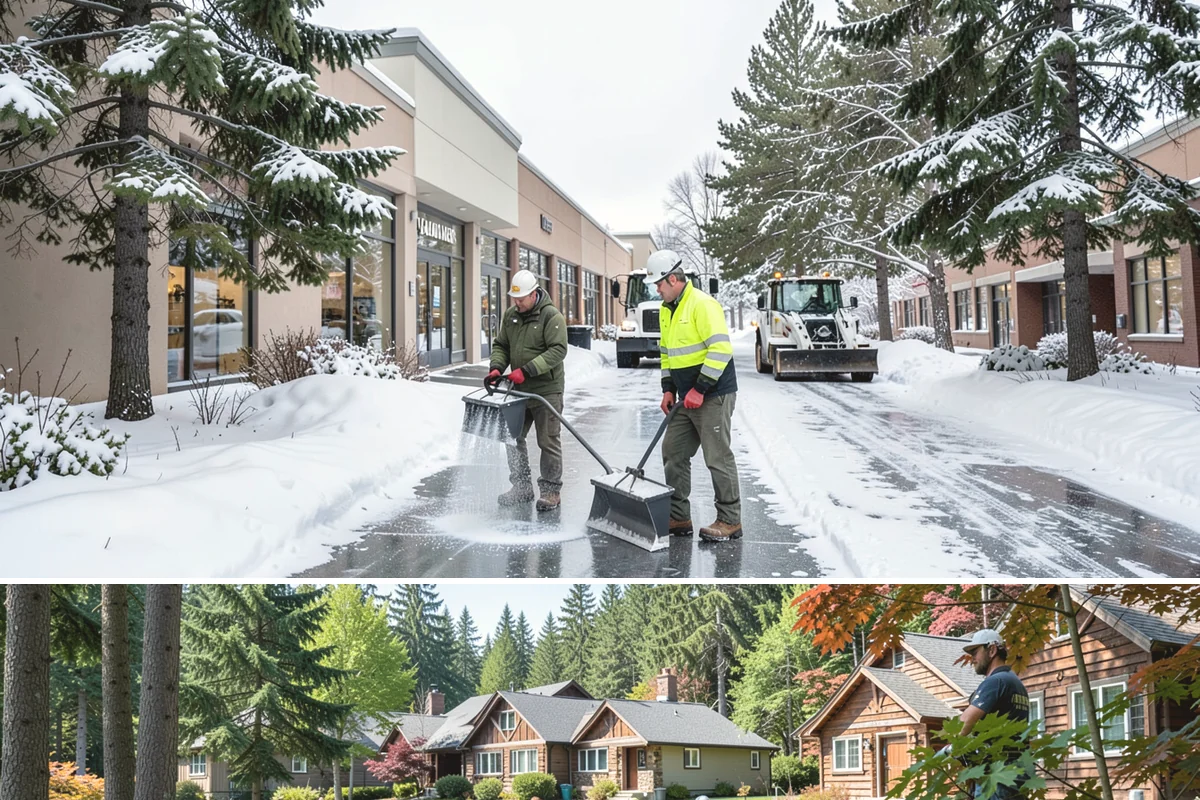 Snow Berm Removal in Edgewood, Pierce County, WA - Snow berm removal is needed later in winter once repeated plowing has compacted edge piles into hardened ridges.
