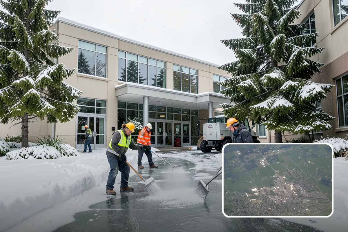 Snow Berm Removal in Enumclaw, King County, WA - Restores parking and curb access blocked by berms