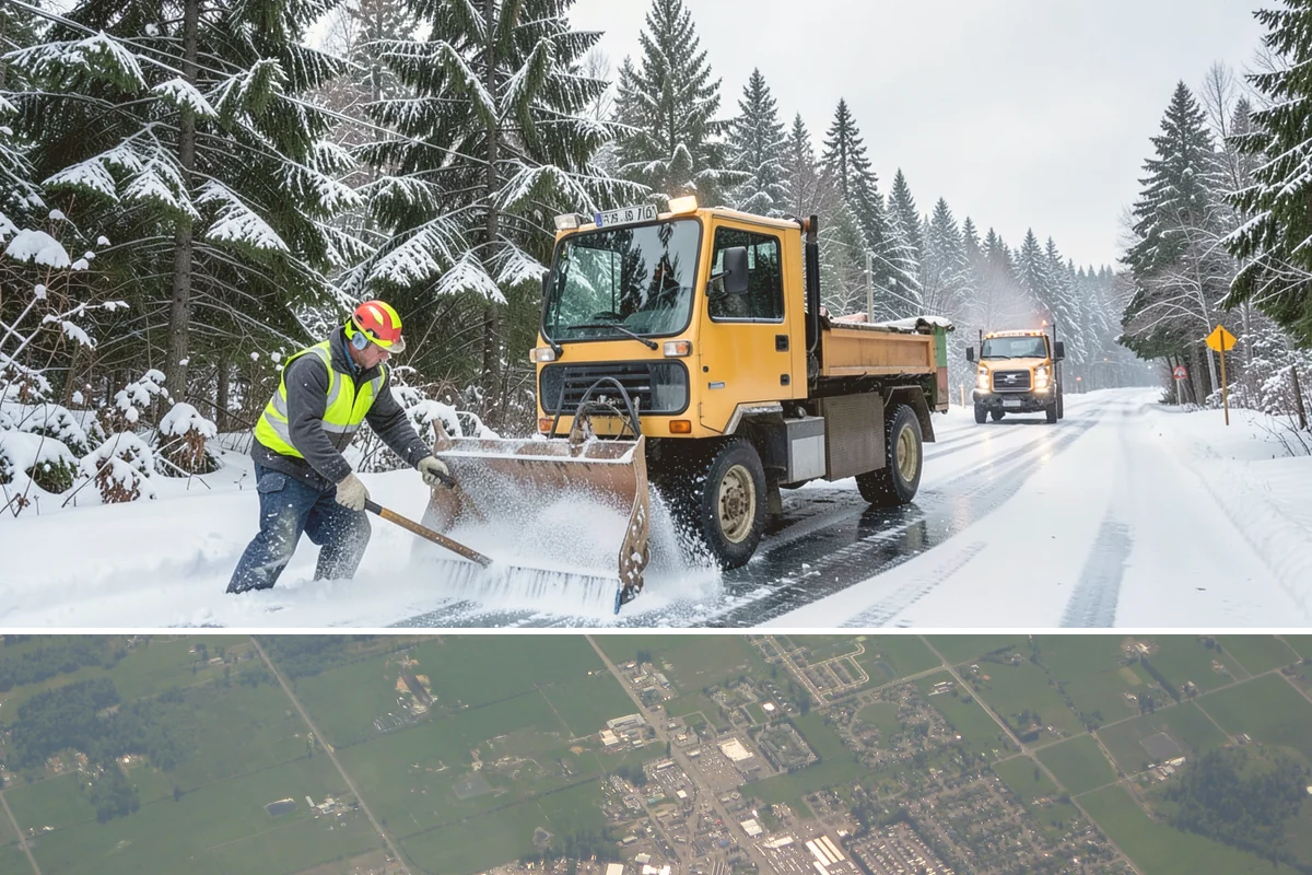 Snow Berm Removal in Enumclaw, King County, WA - Snow berm removal is needed later in winter once repeated plowing has compacted edge piles into hardened ridges.